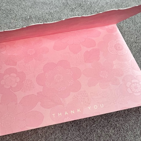 New Galison New York Pink Floral Thank You Cards Box of 12 - Picture 2 of 5